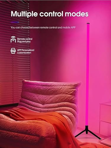 RELIKORE 360° Vectra LED Floor Ambient Lamp | 60 LEDs | iOS & Android App Control | IR Remote & Button Control | USB Powered 5V | Mood Lighting for Bedroom, Gaming, & Home Decor