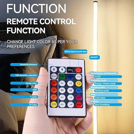 RELIKORE 360° Vectra LED Floor Ambient Lamp | 60 LEDs | iOS & Android App Control | IR Remote & Button Control | USB Powered 5V | Mood Lighting for Bedroom, Gaming, & Home Decor