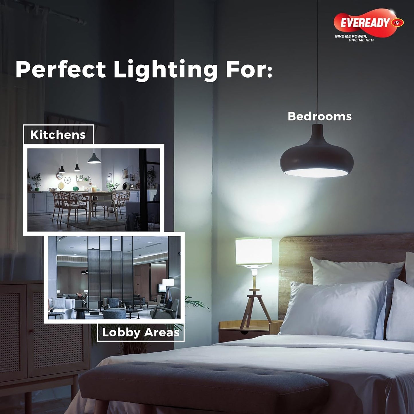 Eveready 12W LED Bulb, Cool White Day Light (6500K), E27 Base, Energy-Efficient, 4kV Surge Protection, Long-Lasting Durability, Pack of 6